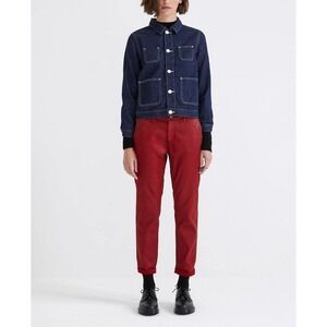 AG Adrainono Goldschmied Caden Leatherette Amaryllis Red Jean Size 25 NWT